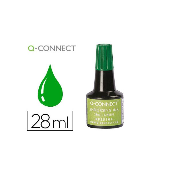 Q-connect Tinta para Almofadas de Carimbos Verde - 150754