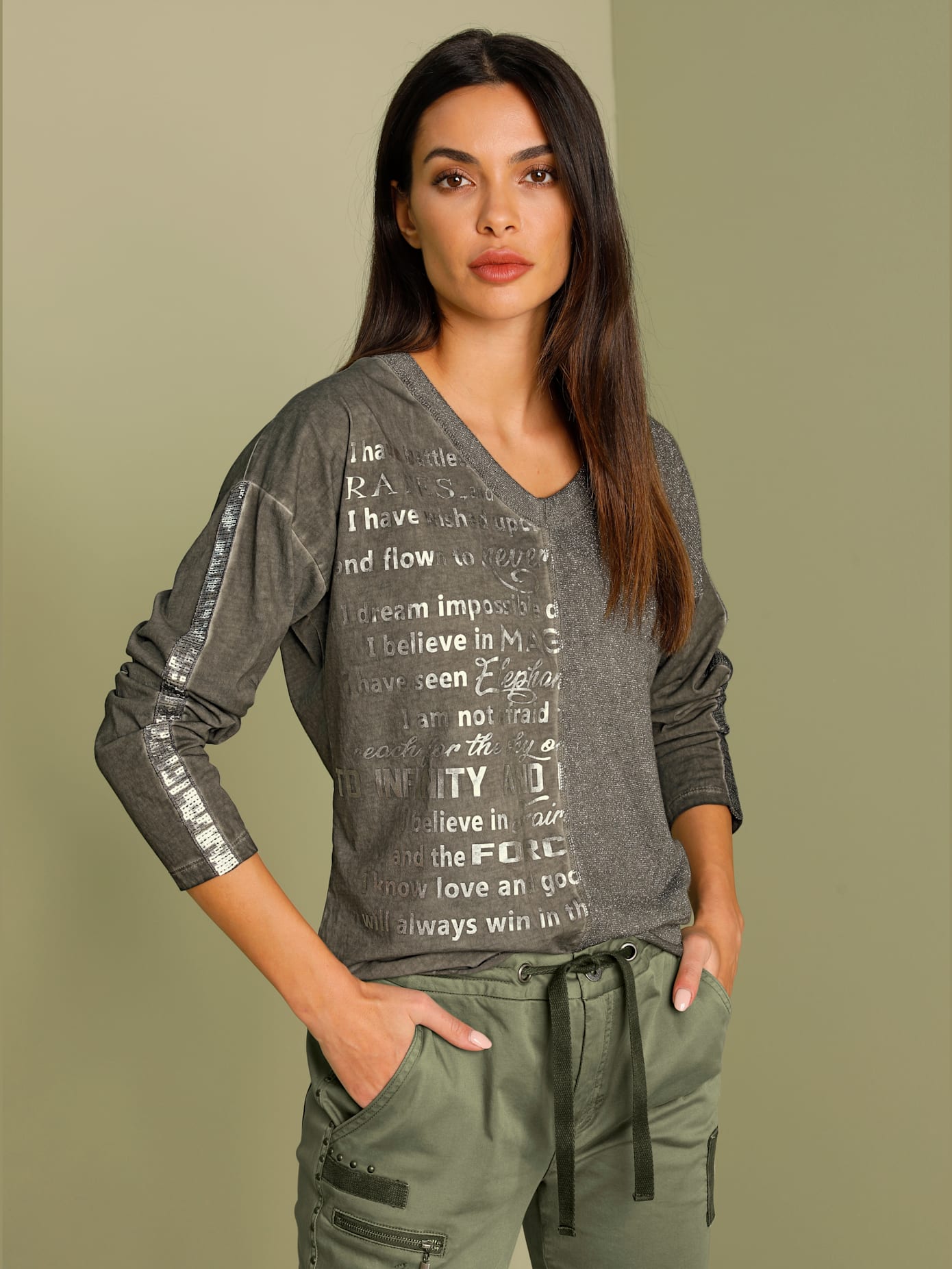 T-shirt fil fantaisie brillant