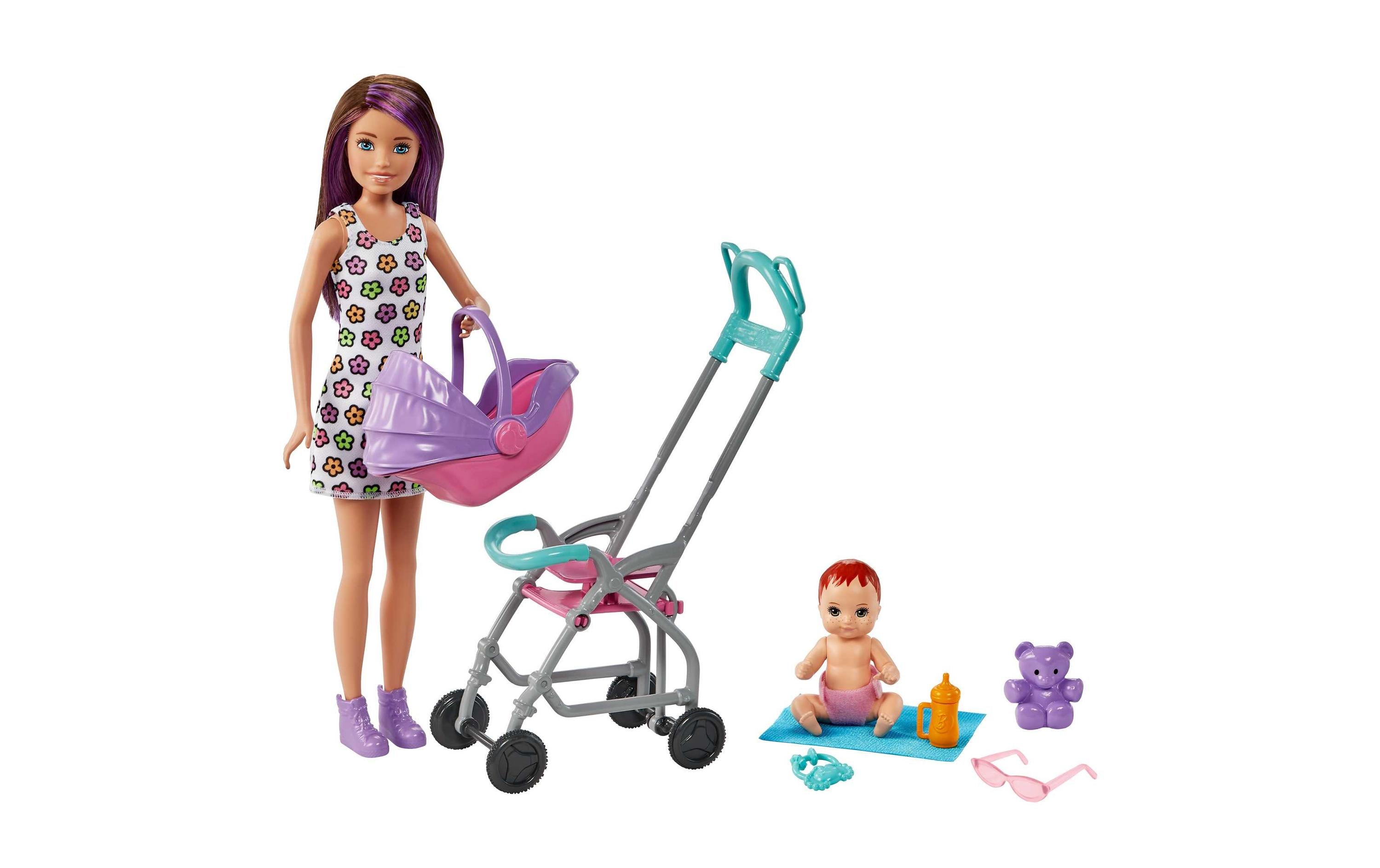 Spielset Skipper Babysitters Inc. PuppeSkipper-Set mit Kinderwagen, Baby und Zubehör