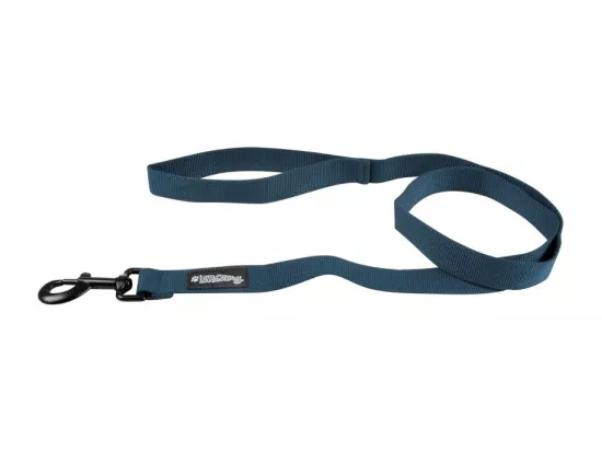 Laisse pour chien en viscose de bambou - Bleu - L 120 x l 2,5 cm