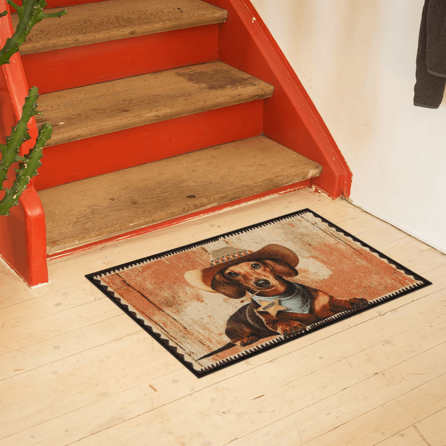 Türmatte Deputy mit Hunde-Motiv