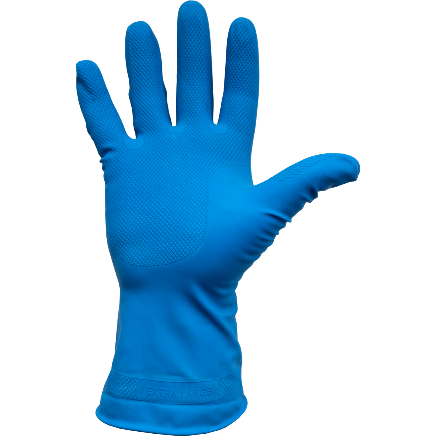 Handschoen, Rubber, huishoudhandschoen, XL, blauw