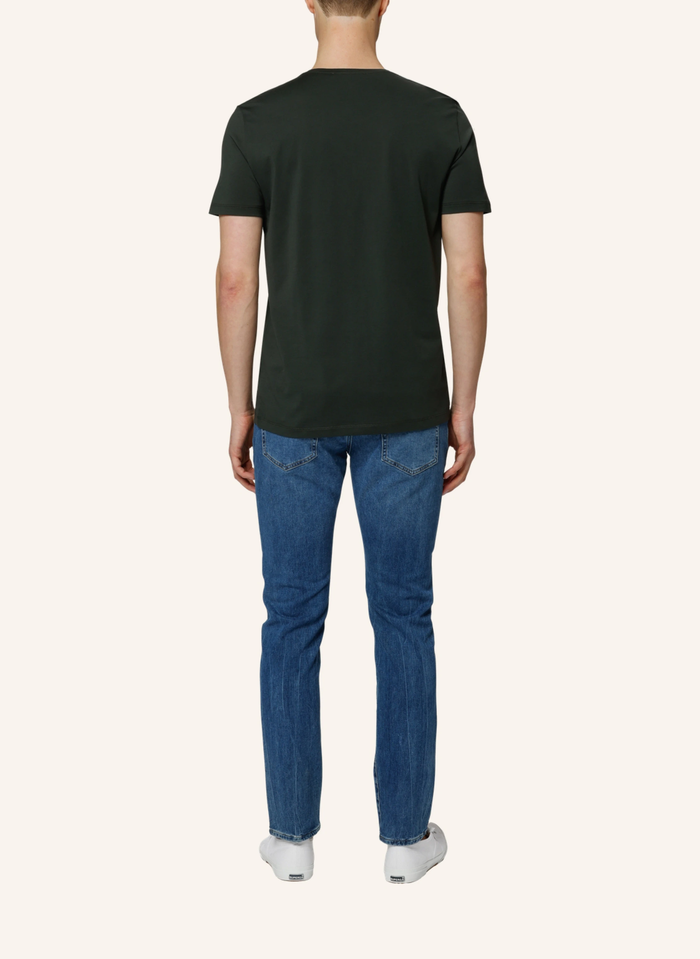 TRUSTED HANDWORK Round Neck 1/2-Sleeve T-Shirt