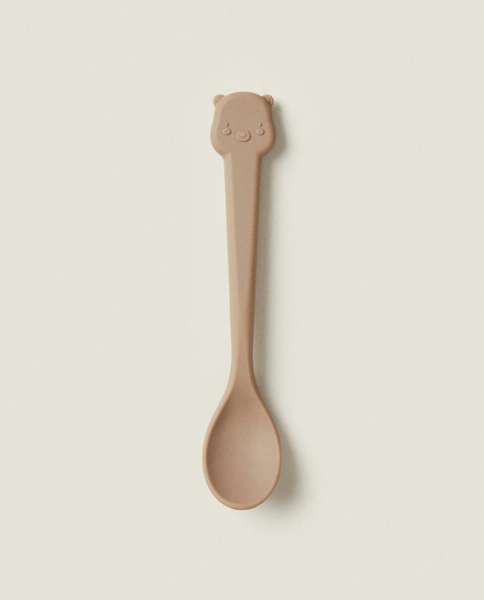COLHER DE SILICONE EM FORMATO DE URSO