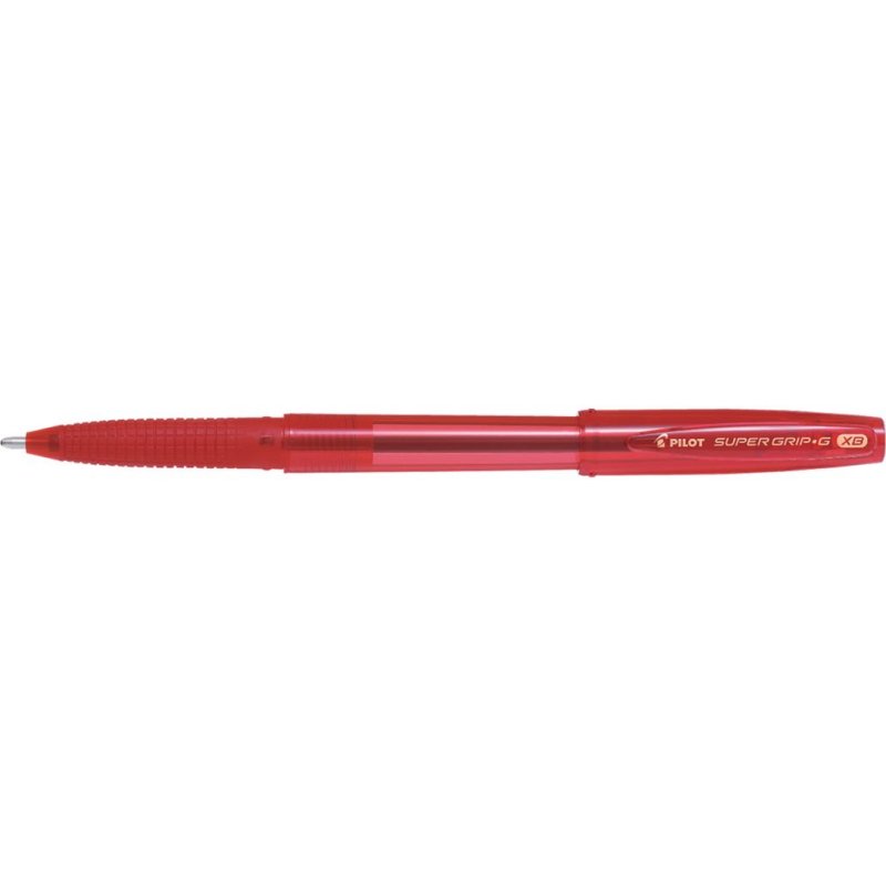 Stylo-bille pilot super grip g cap pointe extra large coloris rouge