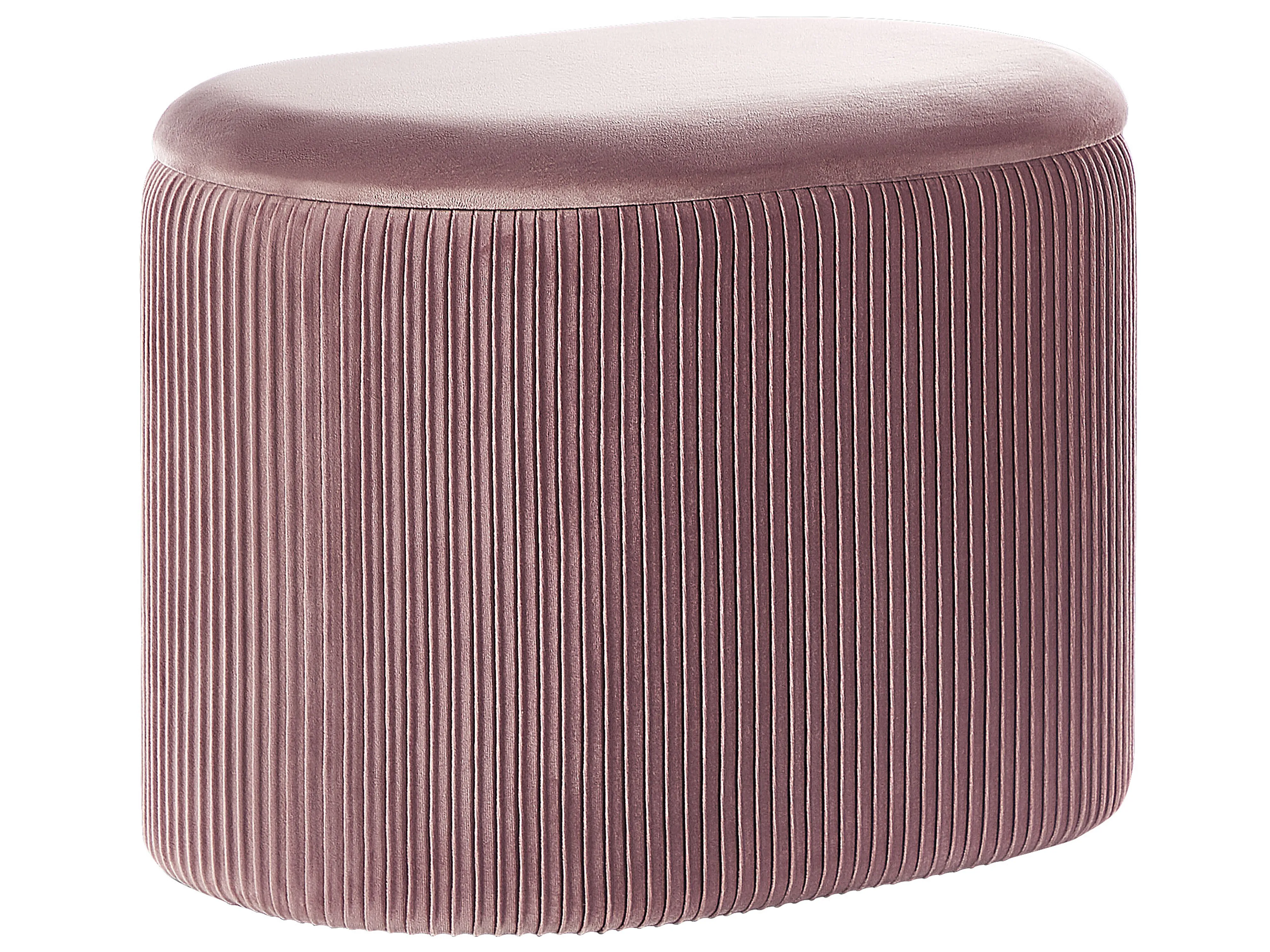 Poef met opbergruimte RICHLAND Fluweel Roze