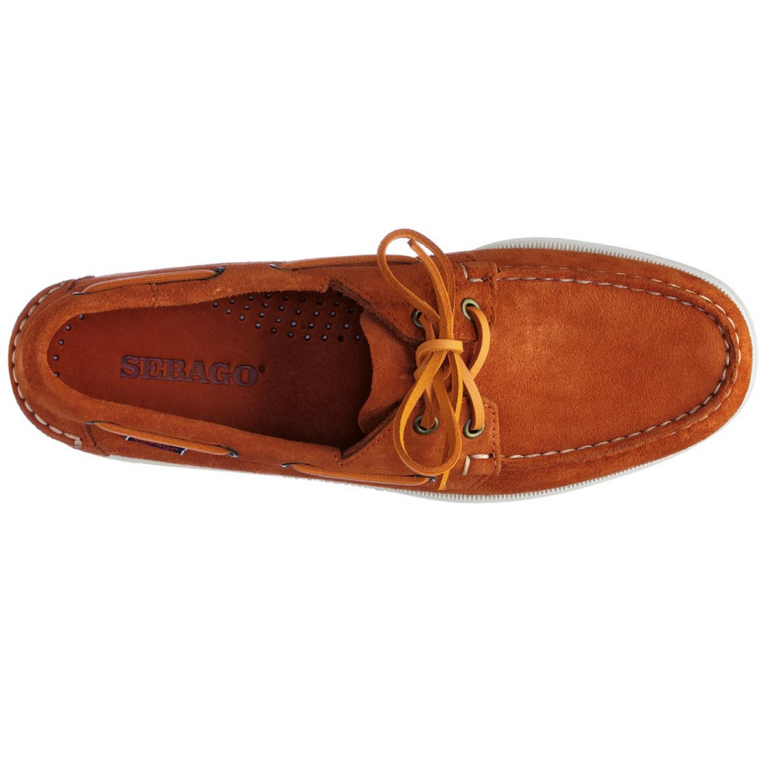DOCKSIDES PORTLAND FLESH OUT Brandy-Chaussures bateau pour homme en suede Portland