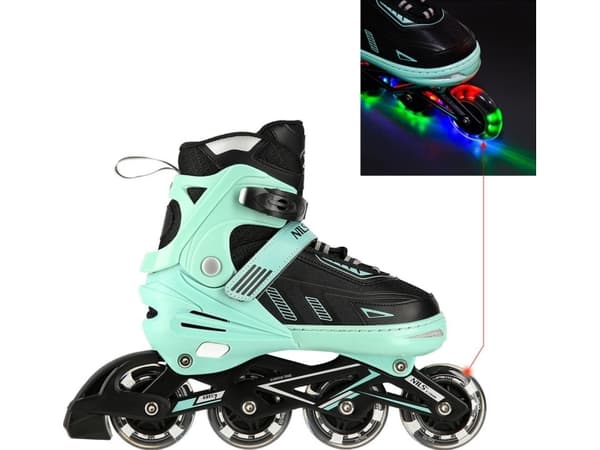 Nils Extreme NA11230A skøyter GRØNN LED STØRRELSE. L(39-42) NILS EXTREME INLINE SKØYTER