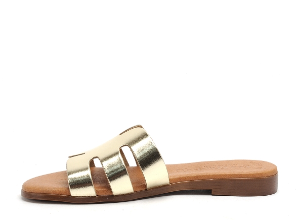 Eva frutos mules et sabots plats femme 9116 or