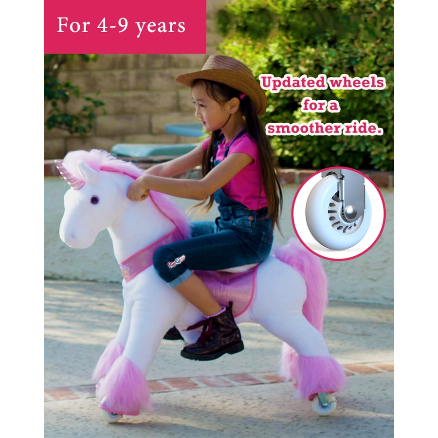 PonyCycle® Pink Unicorn mit Bremse - groß