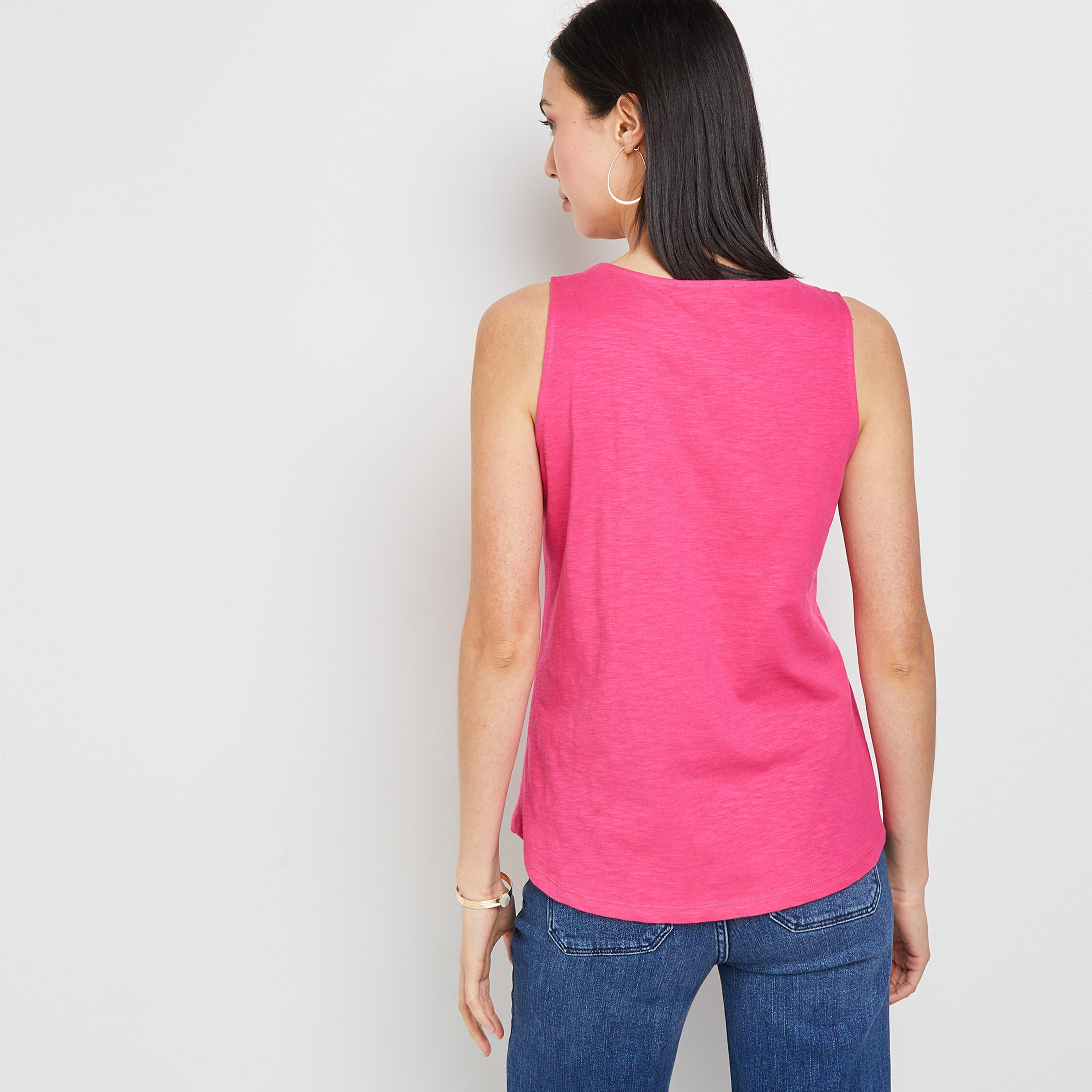 Débardeur uni femme - FUSHIA