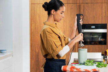 Mixbeker met deksel Chef It 1000 ml - navy