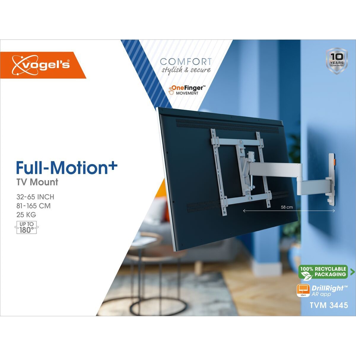 Vogels COMFORT Full Motion+ TV veggfeste TVM3645 (hvit)