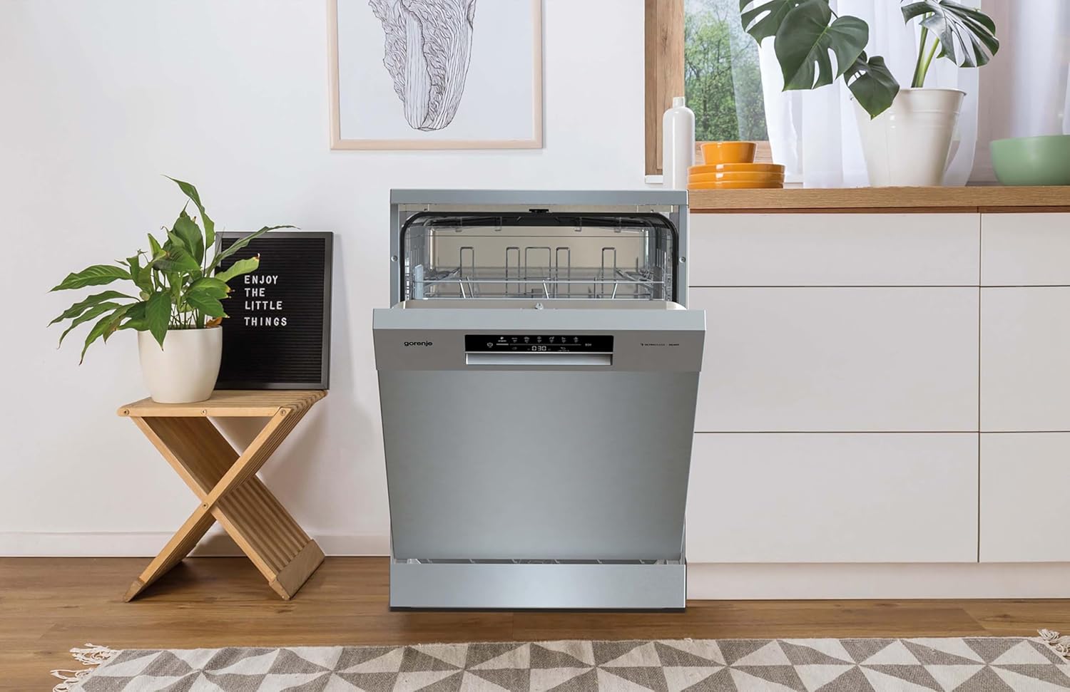 Gorenje GS642E90X Freistehender Geschirrspüler, 60 cm, 13 Maßgedecke, Total AquaStop, vollständiger Überlaufschutz, Hygiene Programm, SpeedWash Funktion, Selbstreinigung, UltraClean Besteckkorb