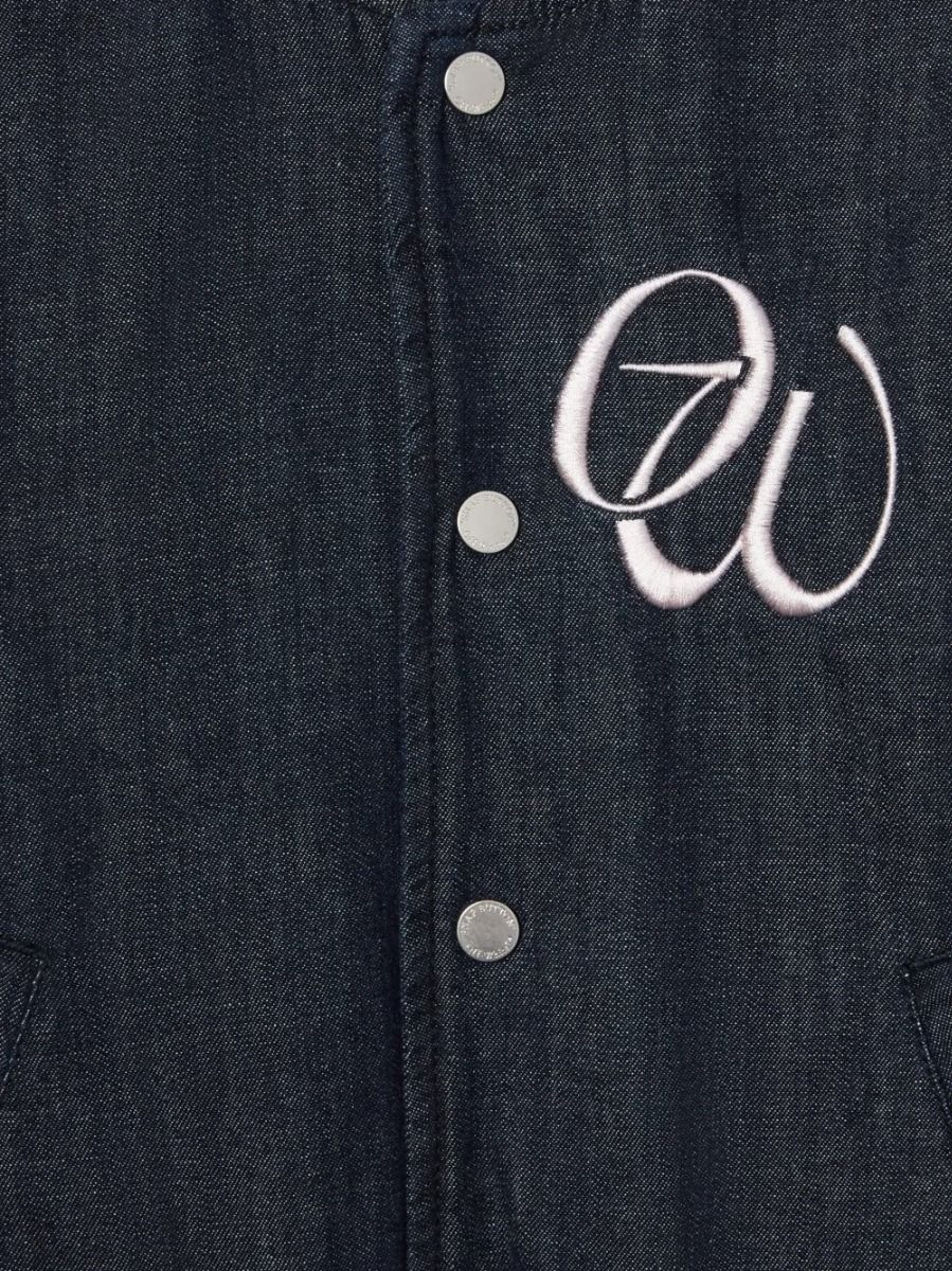 Off-White Script Denim Varsity Jacket