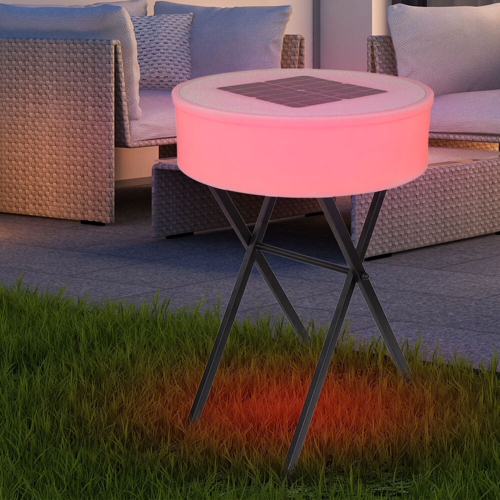 RGB LED Solar-Tisch, Lautsprecher, Fernbedienung, H 75 cm