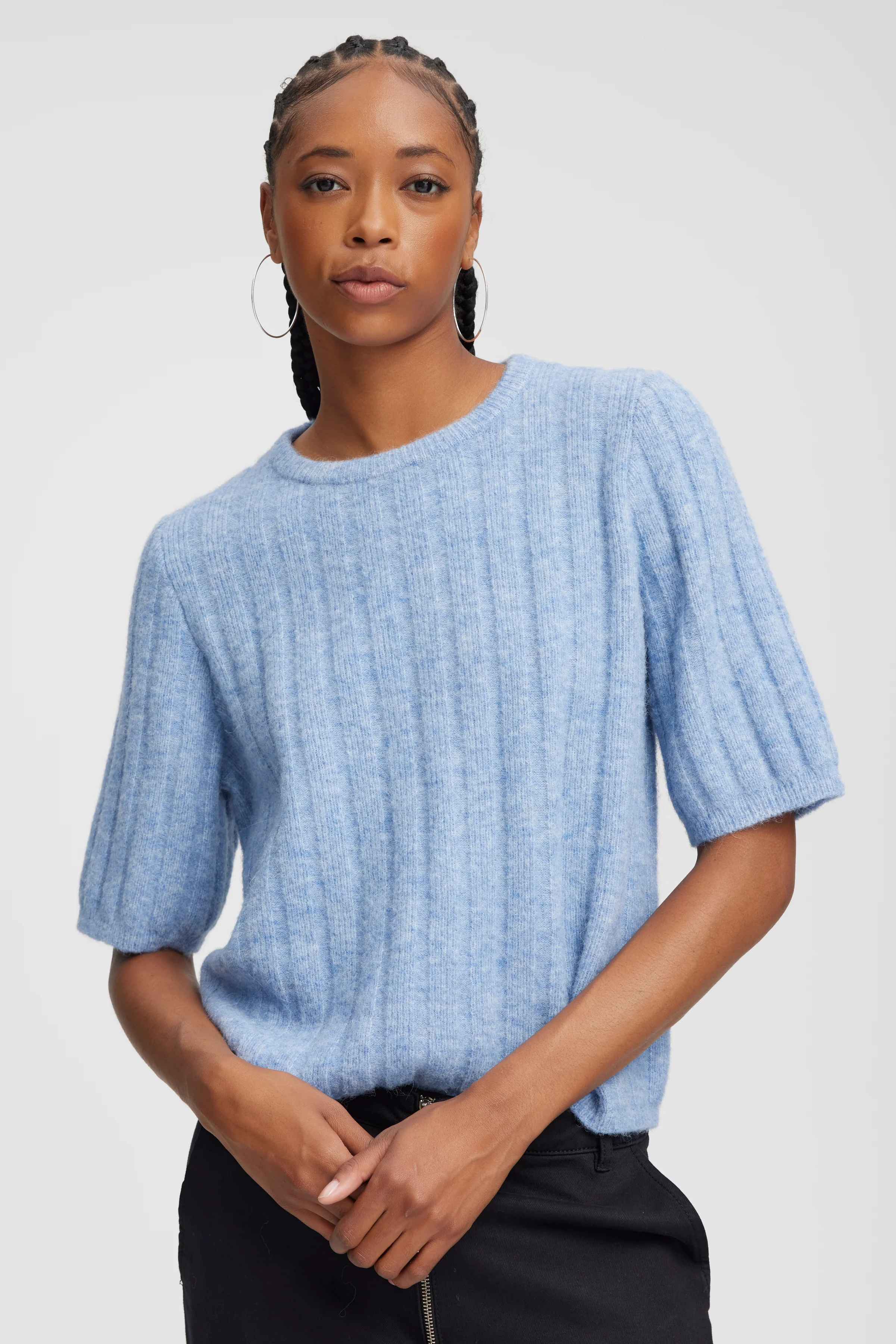 GESTUZ  AlphaGZ SS tt-shirt - Illution Blue Melange