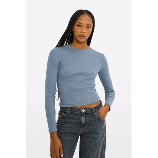 Envii Enally Langærmet Short T-shirt, Bluefin, XL