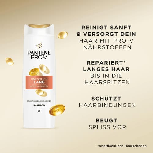 Pantene Pro-V Unendlich lang Shampoo für Langes, Schwaches Haar