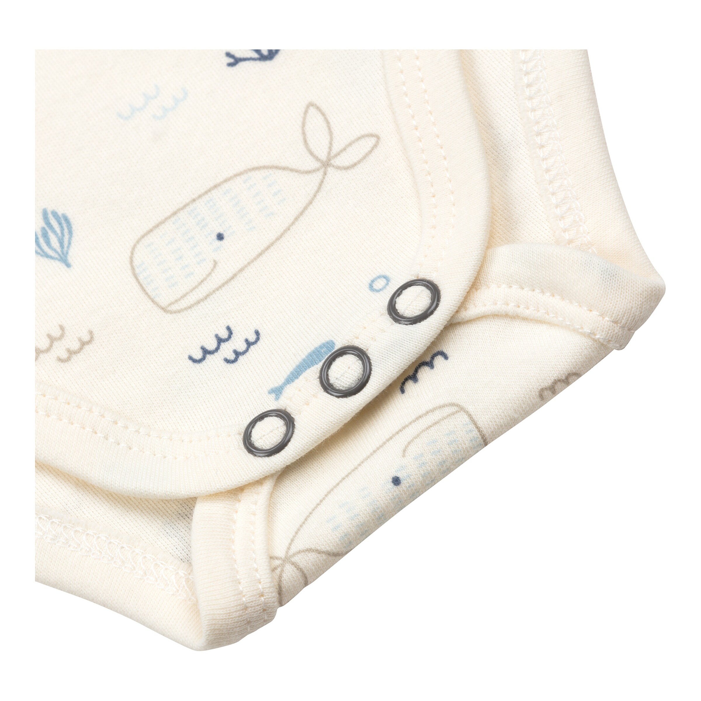 Bornino - Lieblinge 3er-Pack Bodys kurzarm Ocean natur/blau/grau