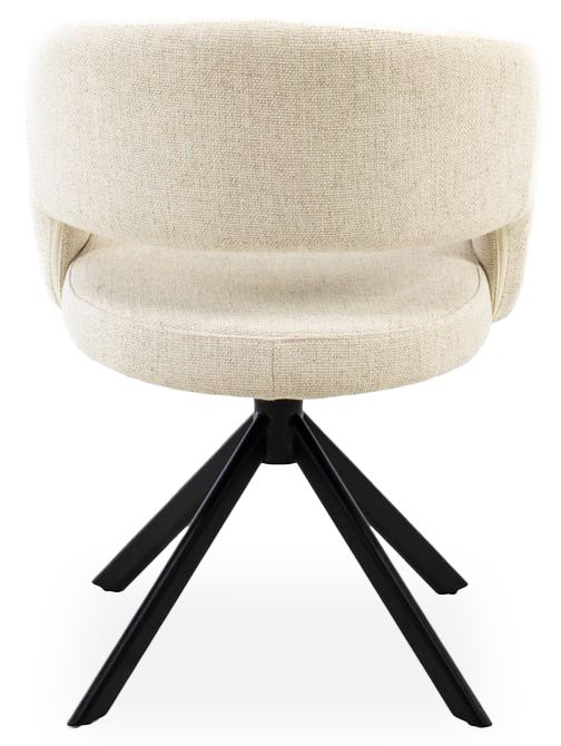 Eetkamerstoel Tyler Cream - zwart Ekoda B58 x D57 x H79 cm