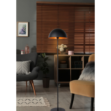 Lucide SIEMON vloerlamp Ø35cm Zwart