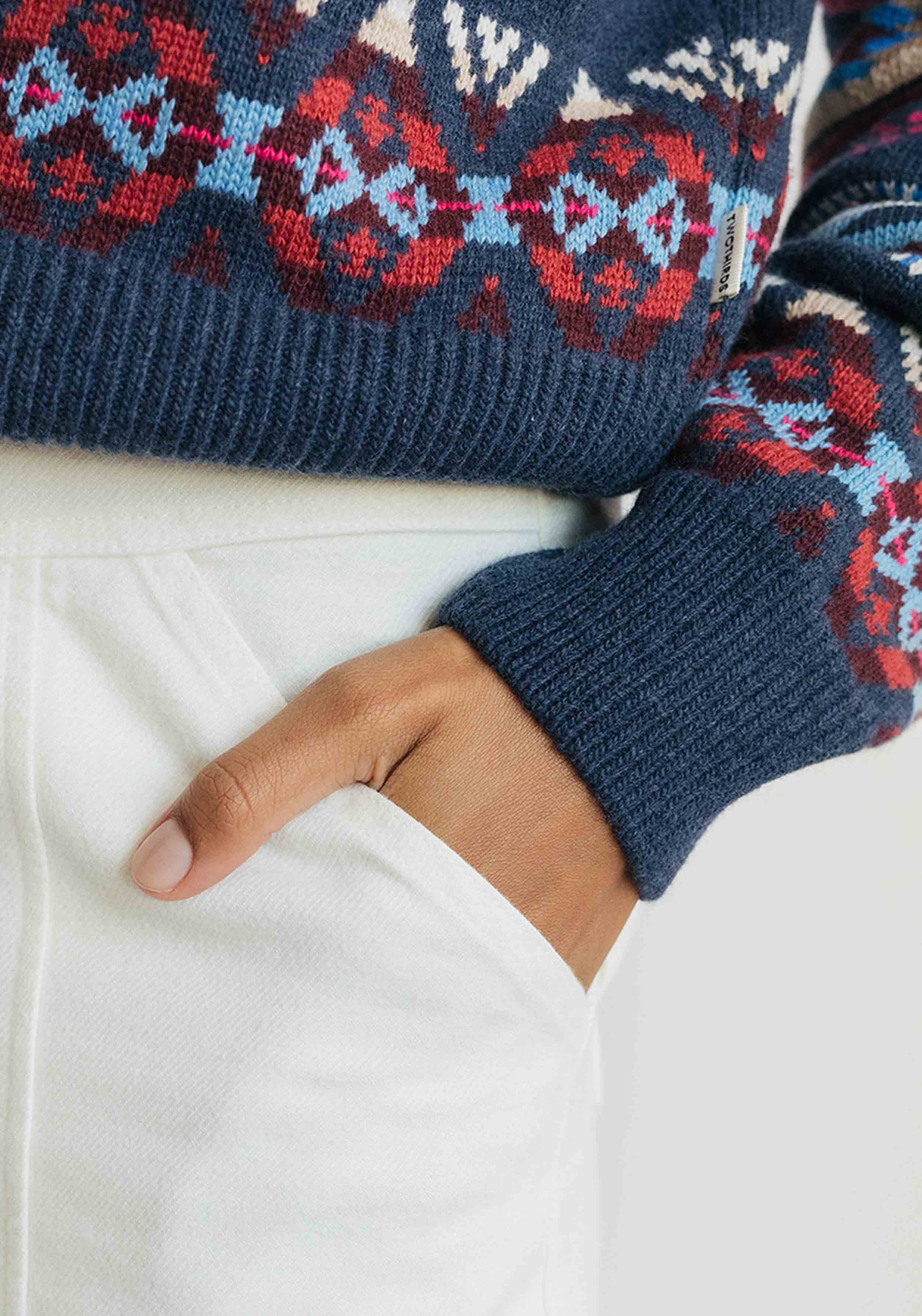 Twothirds Strickpullover Buckow Jacquard