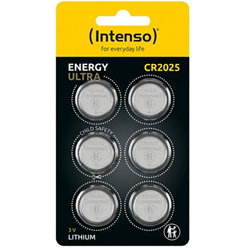 Intenso Knopfbatterien Energy Ultra, CR2025, 6 Stück