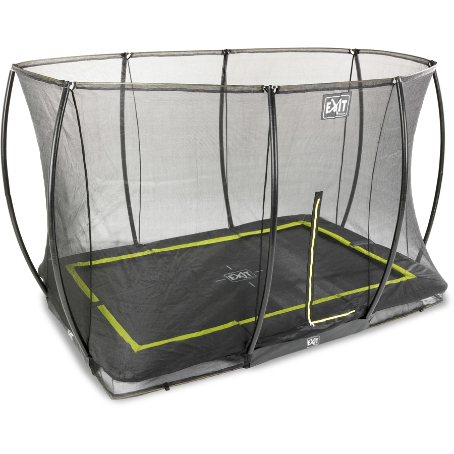 EXIT Bodentrampolin Silhouette 214 x 305 cm mit Sicherheitsnetz, schwarz