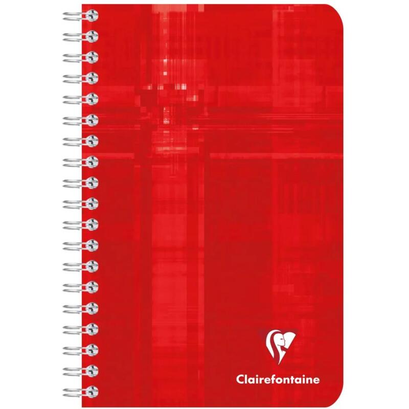 Carnet reliure intégrale 11x17cm 50 feuilles grands carreaux Couleur aléatoire - Assortis
