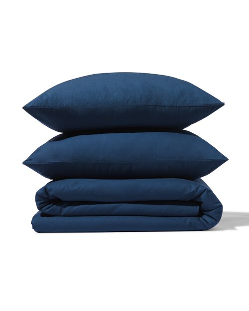 housse de couette en coton doux 240x200/220 bleu foncé