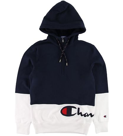 Champion Fashion H?ttetr?je - Half Zip - Navy/Hvid