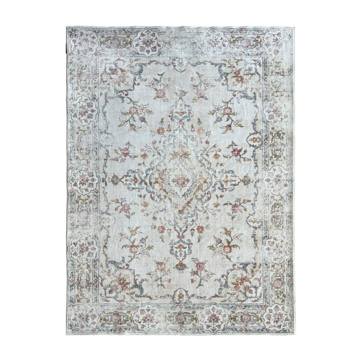 Vintage vloerkleed - Ember Medaillon Multicolor | OEKO-TEX & Wasbaar