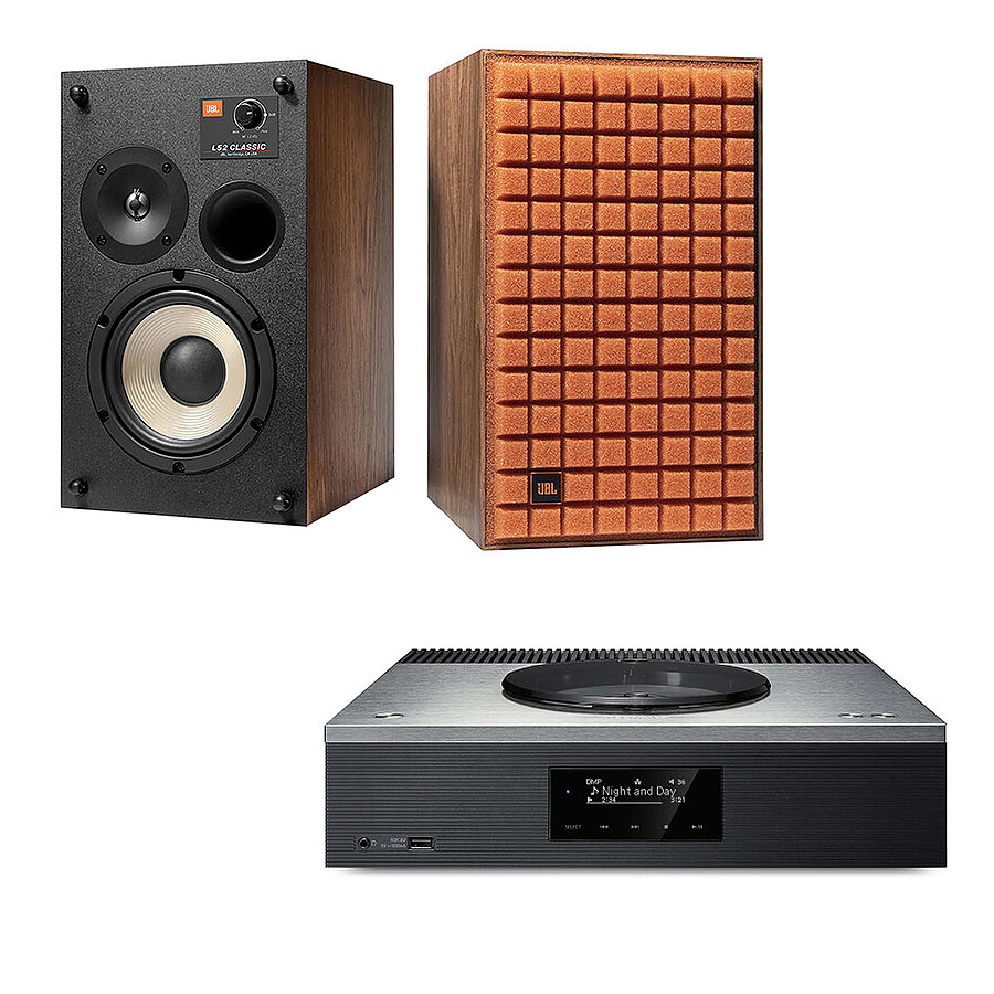 Technics SA-C600 Argent + JBL L52 Classic Orange