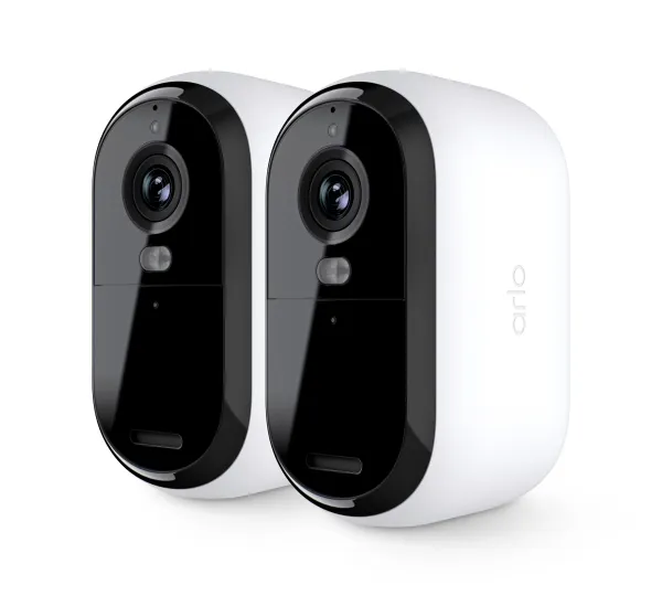 Arlo Essential - Netværksovervågningskamera - indendørs, udendørs - vejrfast - farve (Dag/nat) - 4 MP - 2560 x 1440 - audio - trådløs - WiFi (pakke med 2)