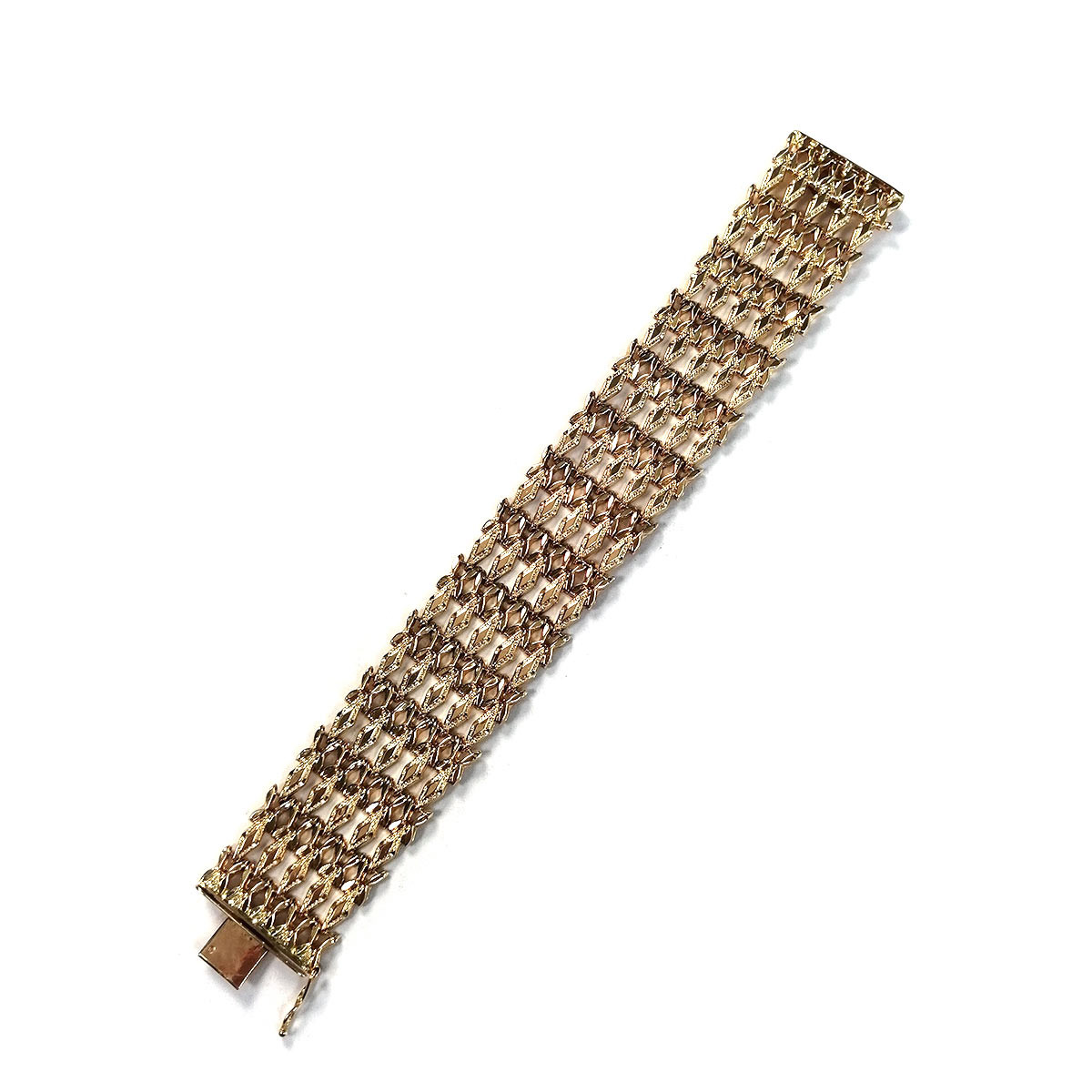 Bracelet d'occasion or 750 jaune maille fantaisie 21 cm