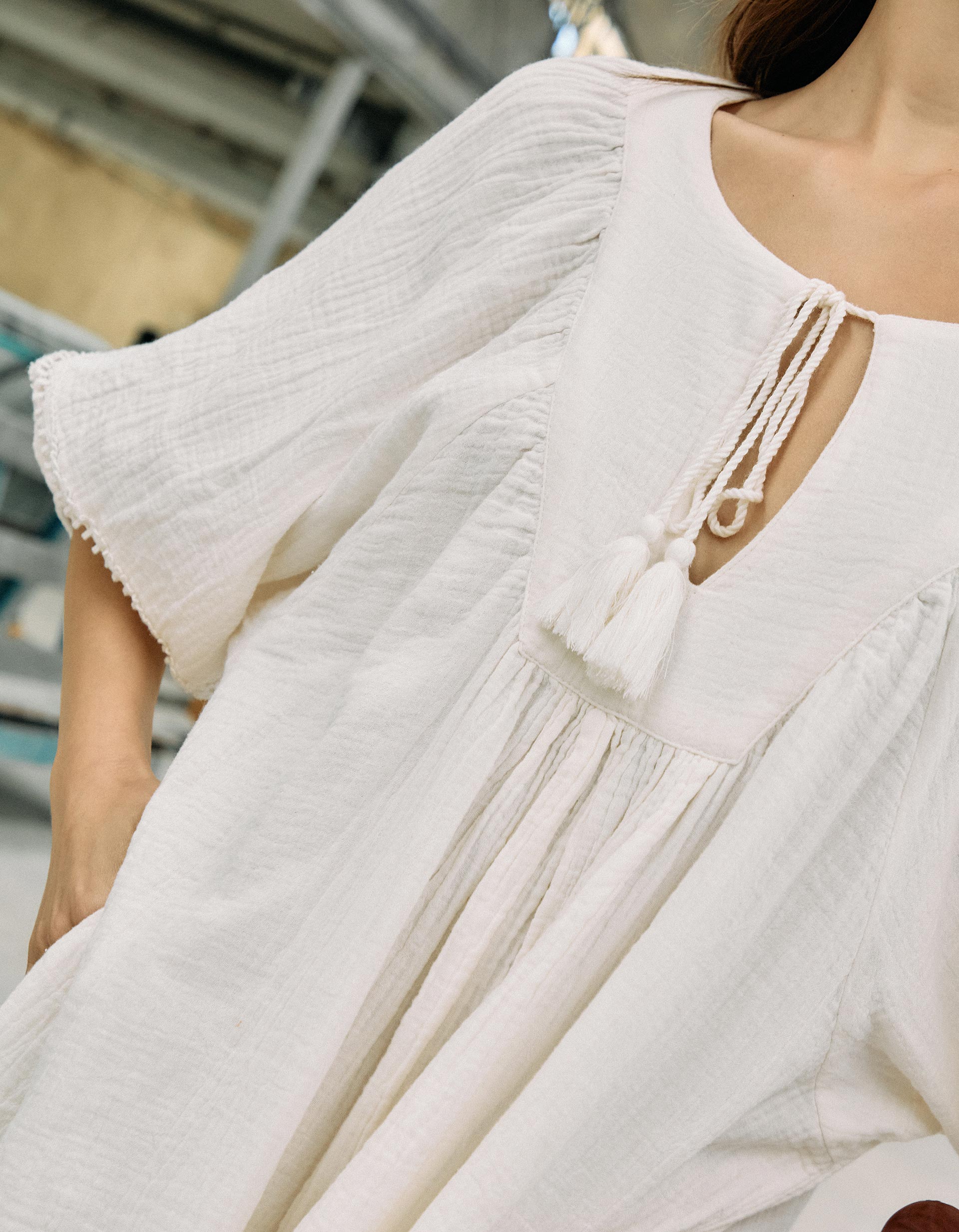 Vestido Comprido, Mulher, Bege Claro