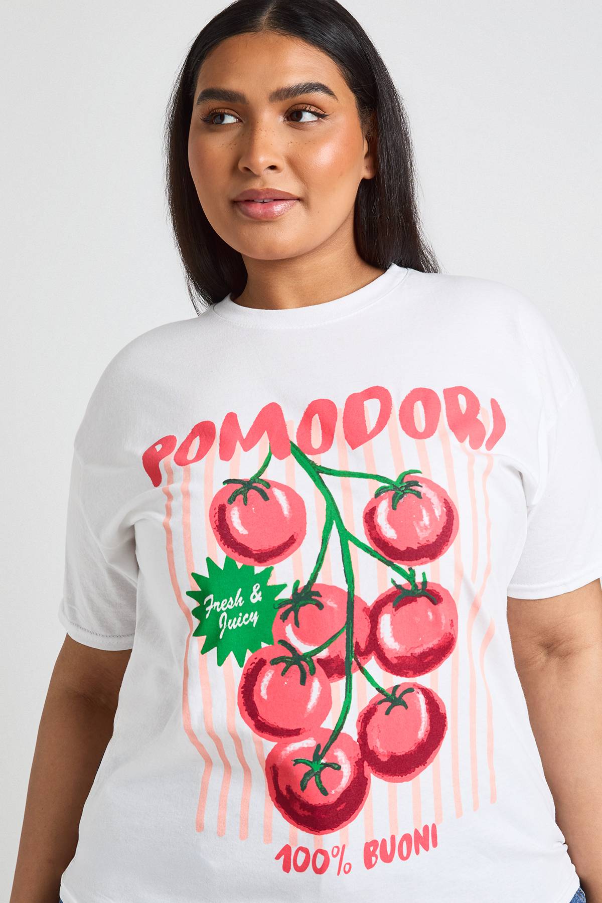 boohoo T-shirt Imprimé Pomodori Grande Taille