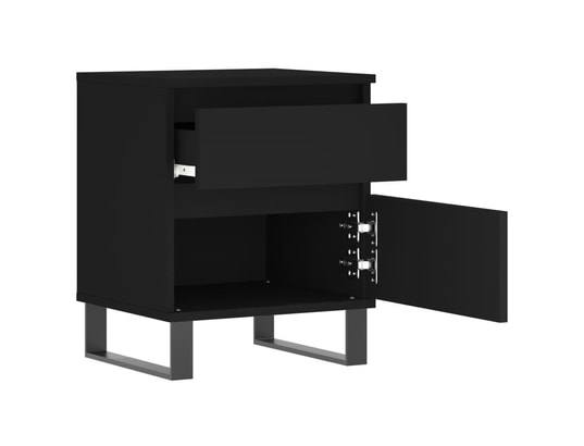 VIDAXL - Tables de chevet 2 pcs noir 40x35x50 cm bois d’ingénierie