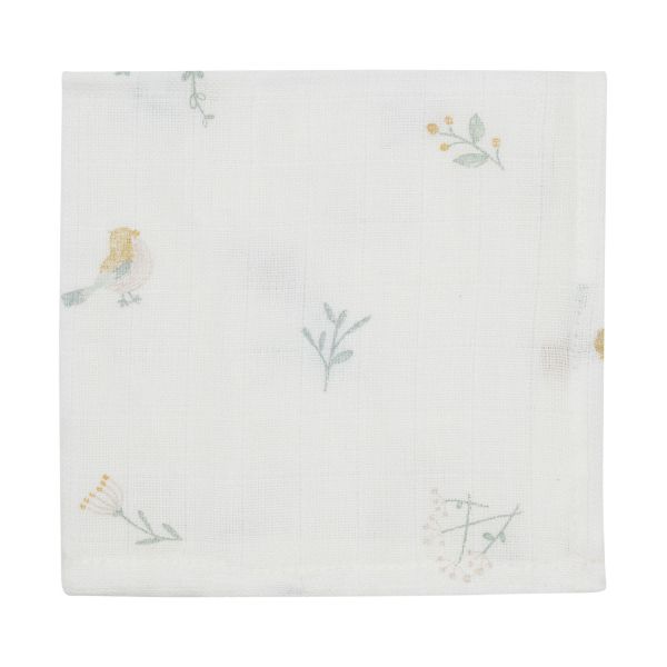 Jollein Lovely Birds Hydrofiel Monddoekje - 3 Pack - 31 x 31 cm