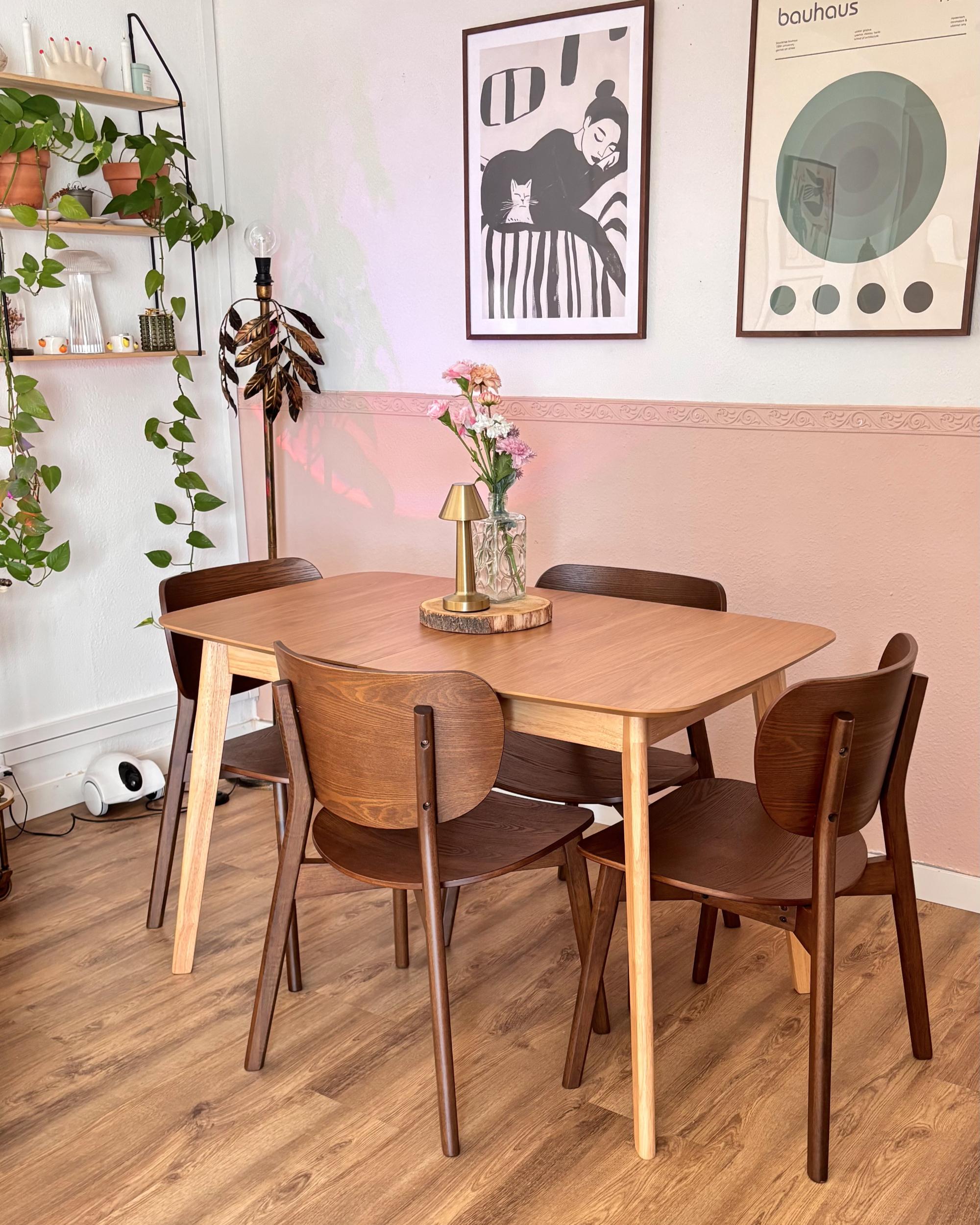 Set van 2 eetkamerstoelen OVERLY Hout Bruin