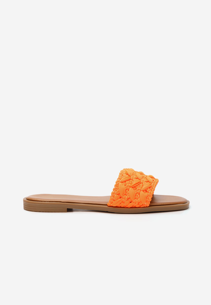 Mules plates femme orange Eugenia