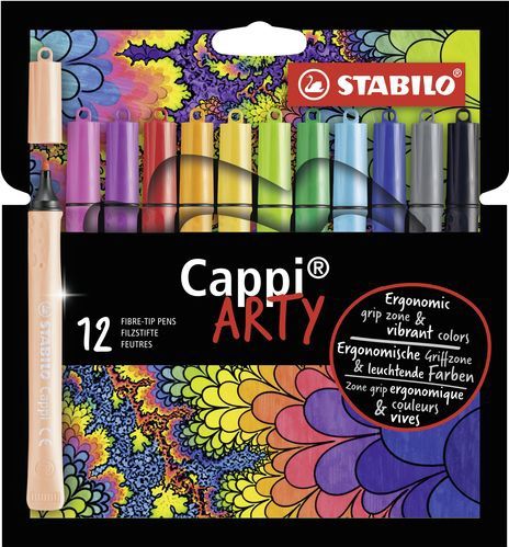 Stabilo - Cappi Arty - Viltstiften - Multi - 12 Stuks in Etui