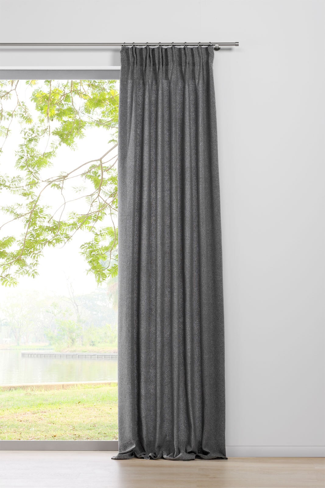 my deco Schlaufenschal CHALET 135 x 300 cm grau