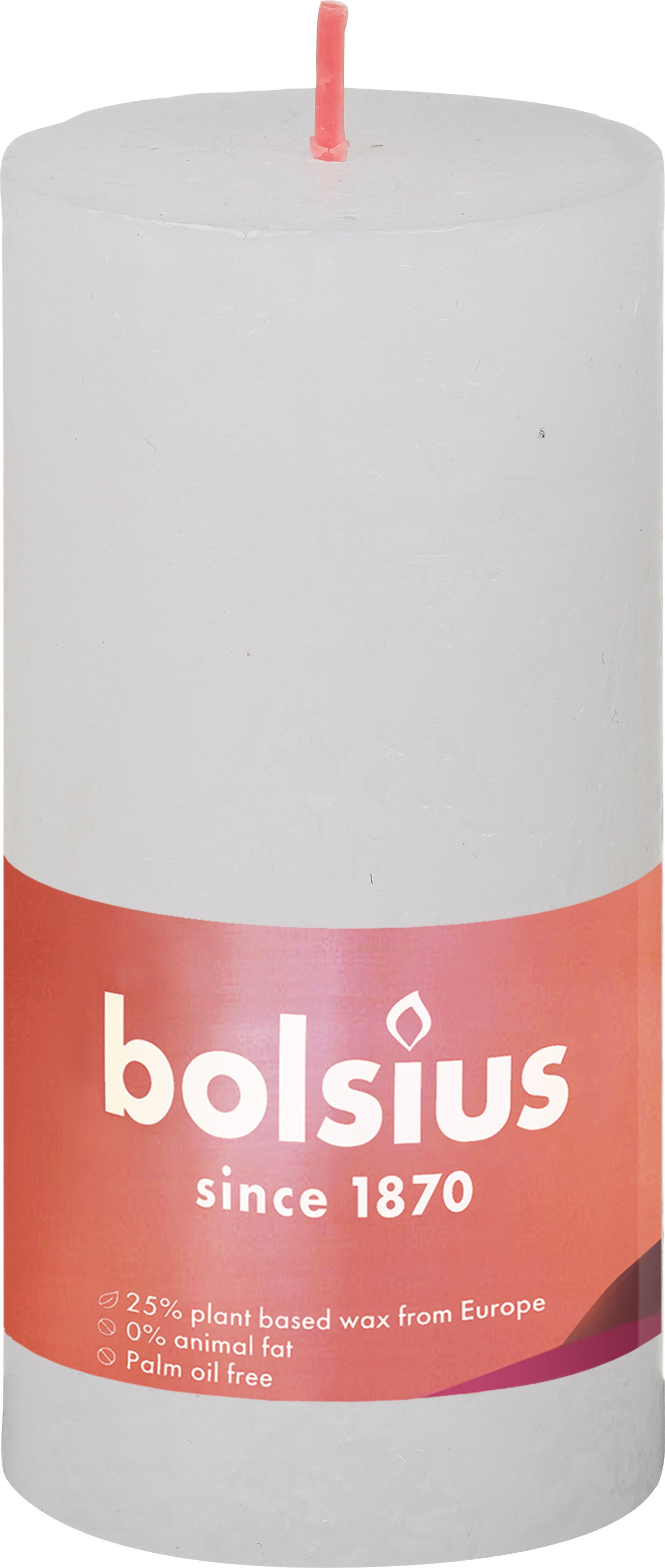 Bolsius stompkaars Rustiek Shine helder wit 30 uur D 5 H 10 cm