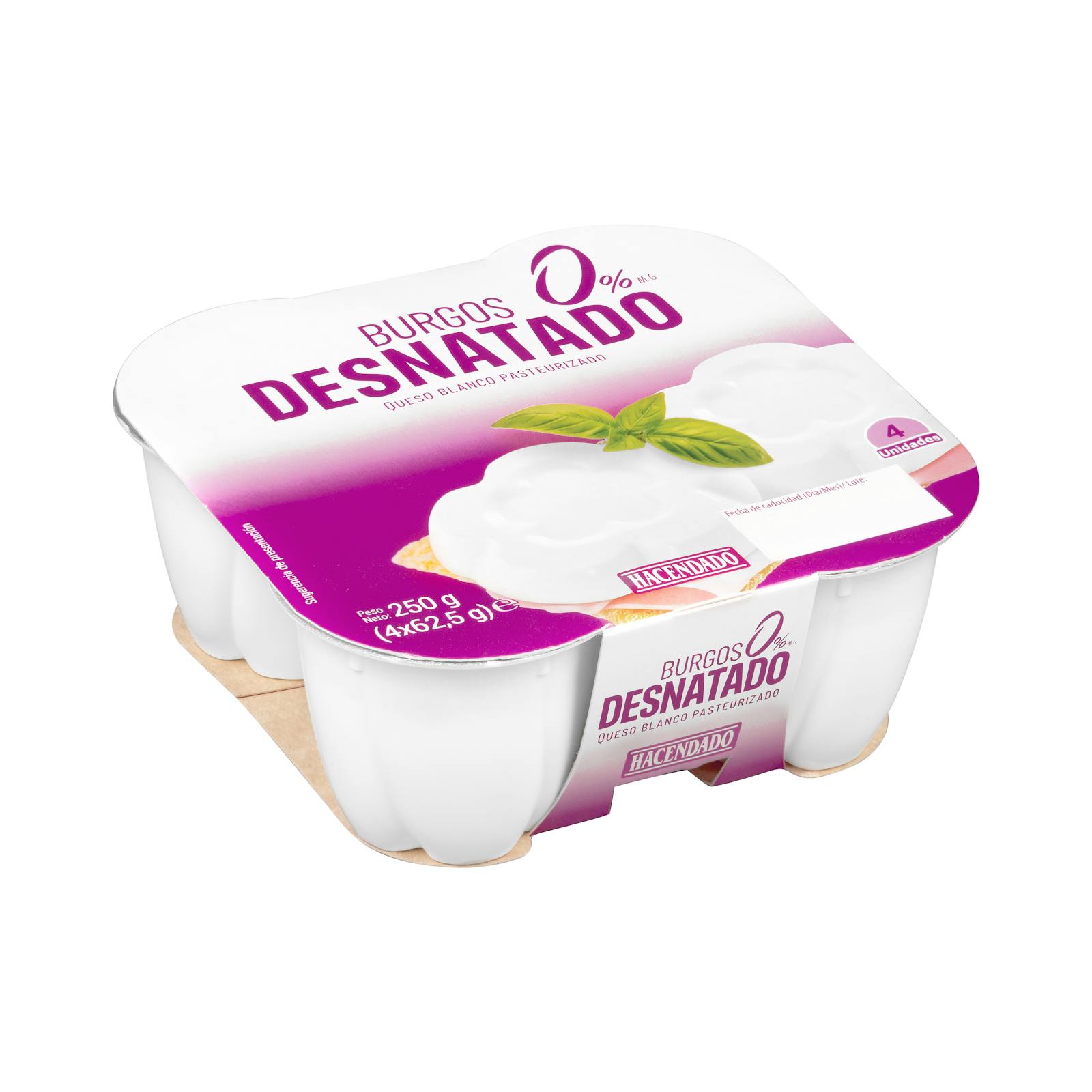 Fromage Burgos frais écrémé Hacendado 0% mg
