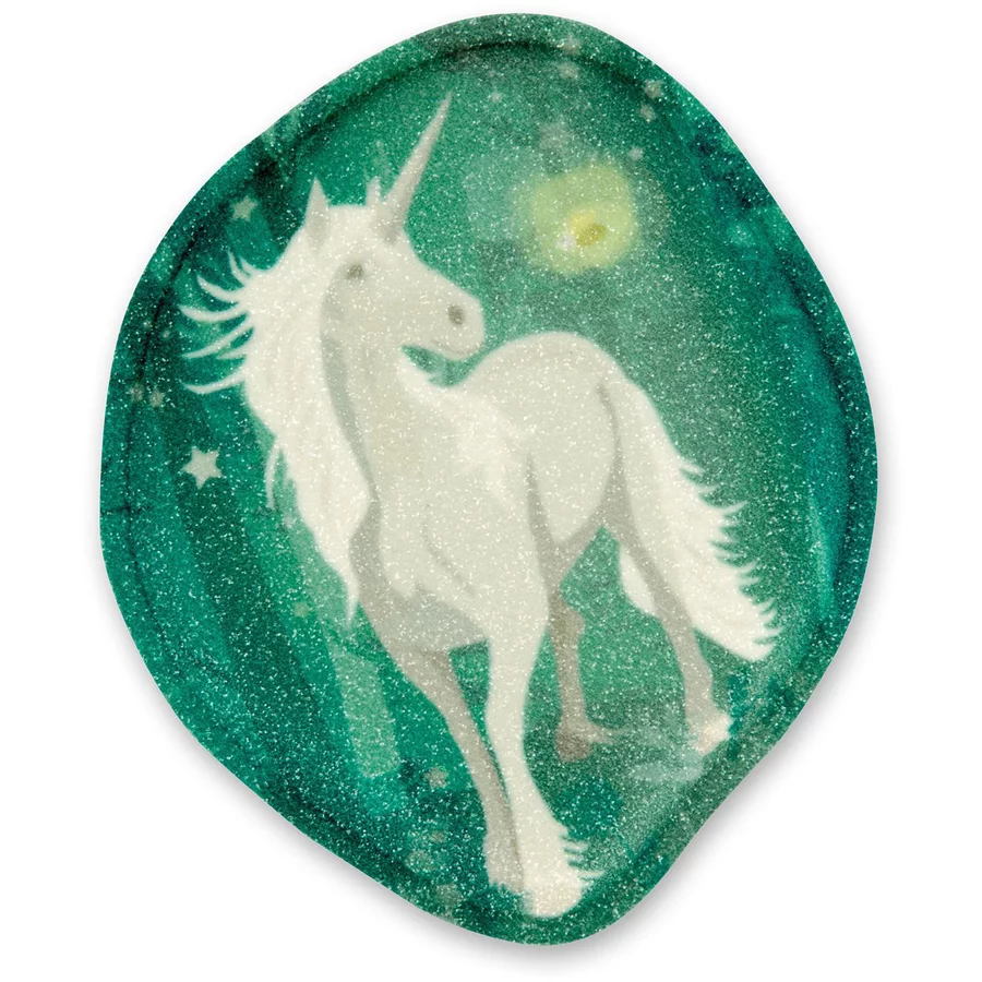 Ergobag Zubehör Klettie - Funkel Einhorn grün
