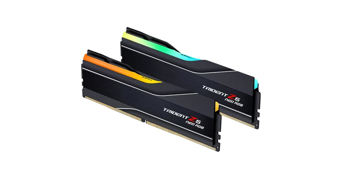 G.Skill256 GB DDR5-6000 Quad-kit werkgeheugen  (Zwart, F5-6000J3644D64GX4-TZ5NR, Trident Z5 Neo RGB, EXPO)