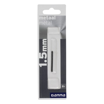 GAMMA metaalboor rond Ø 1,5 mm 2 stuks