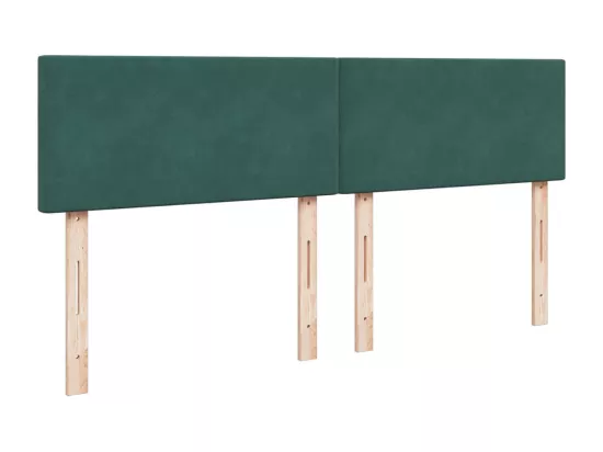 Sommier à lattes de lit et matelas Vert foncé 180x200cm Velours
